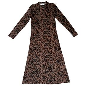 Old Navy Leopard Print Maxi Dress Brown & Black Size Medium